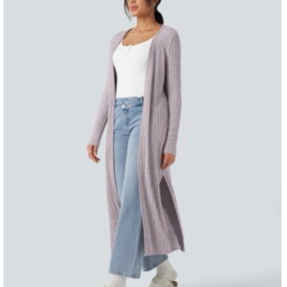 HALARA Lavender Long Open Cardigan